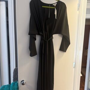 Elegant Black Wrap Dress